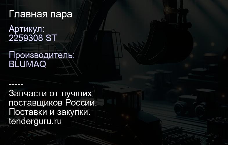 2259308 ST Главная пара | купить запчасти